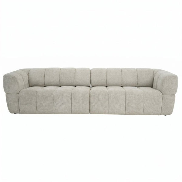 English Elm Burntwood Grid Tufted Chenille Power Sliding Sofa for Modern Living Rooms B183S00235