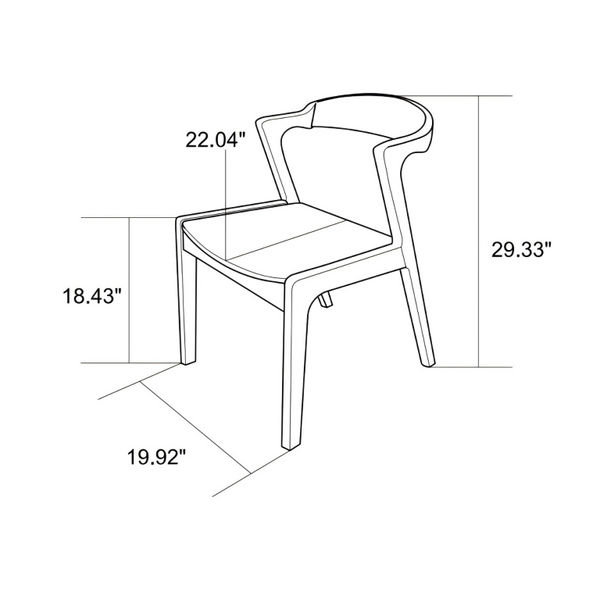 English Elm Modern Mid-Century Walnut Solid Wood Dining Set with PU Leather Upholstered Chairs for 4 B183S00248