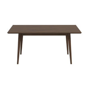English Elm Modern Solid Walnut Dining Set for Four with PU Leather Cushioned Chairs Mid Century B183S00249
