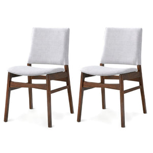 English Elm Modern Walnut Brown Solid Wood 5 Piece Dining Set with PU Leather Cushion Chairs B183S00250