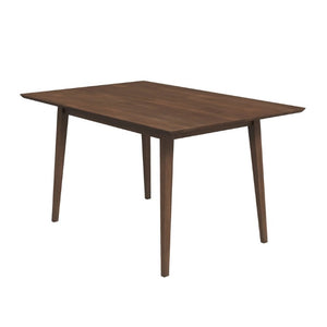English Elm Modern Walnut Brown Solid Wood 5 Piece Dining Set with PU Leather Cushion Chairs B183S00250