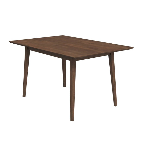 English Elm Modern Walnut Brown Solid Wood 5 Piece Dining Set with PU Leather Cushion Chairs B183S00250