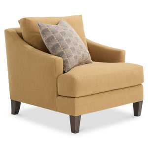 Bernhardt Bernhardt Marisol Track Arm Accent Chair with Plush Fabric and Solid Wood Feet B1862A