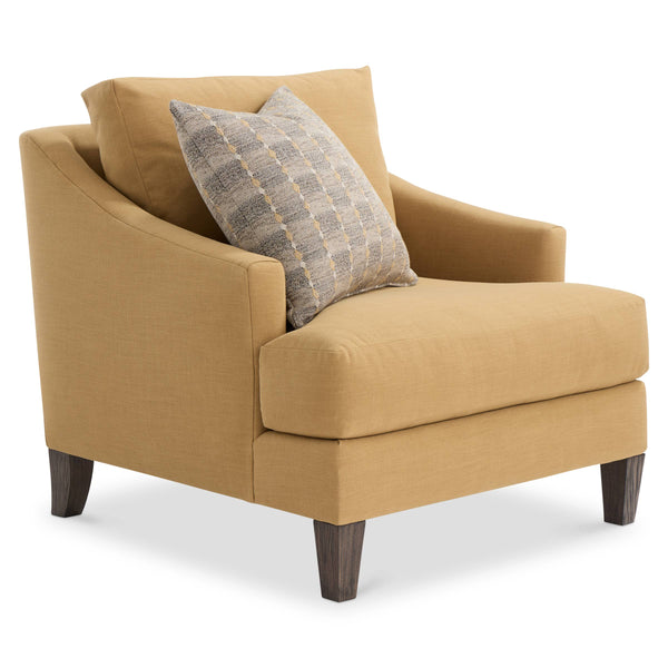 Bernhardt Bernhardt Marisol Track Arm Accent Chair with Plush Fabric and Solid Wood Feet B1862A