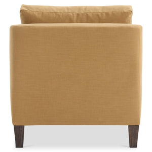 Bernhardt Marisol Track Arm Accent Chair with Plush Fabric and Solid Wood Feet