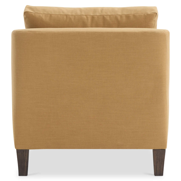 Bernhardt Marisol Track Arm Accent Chair with Plush Fabric and Solid Wood Feet