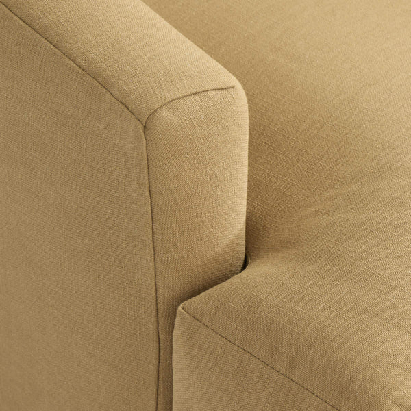 Bernhardt Marisol Track Arm Accent Chair with Plush Fabric and Solid Wood Feet