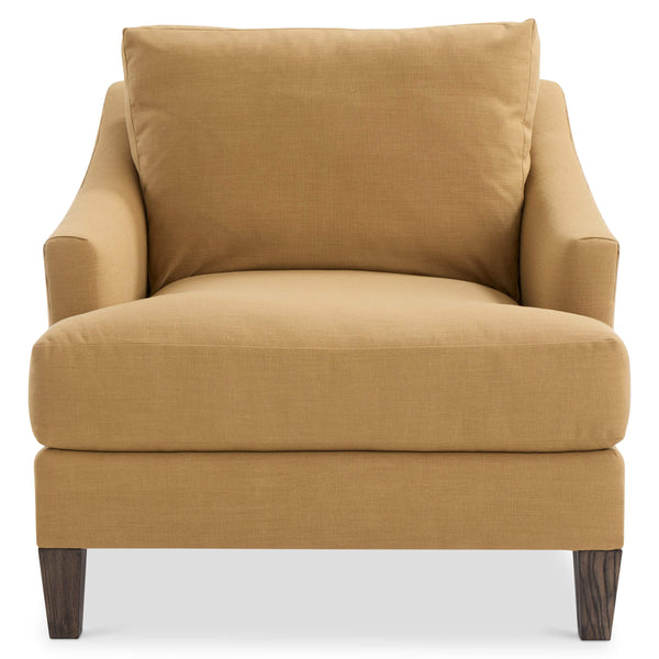 Bernhardt Marisol Track Arm Accent Chair with Plush Fabric and Solid Wood Feet