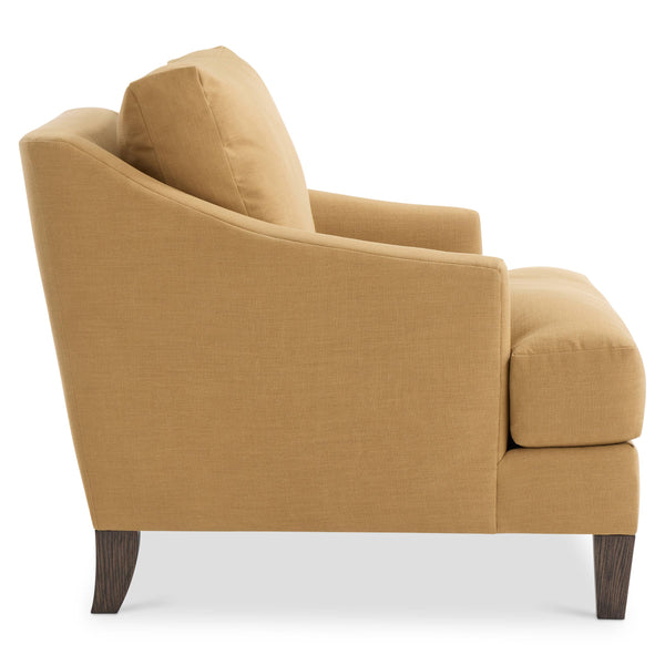 Bernhardt Marisol Track Arm Accent Chair with Plush Fabric and Solid Wood Feet