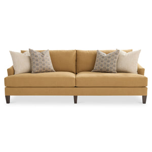 Bernhardt Marisol Contemporary Fabric Sofa with Track Arms and Tailored Lumbar Support