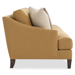 Bernhardt Marisol Contemporary Fabric Sofa with Track Arms and Tailored Lumbar Support