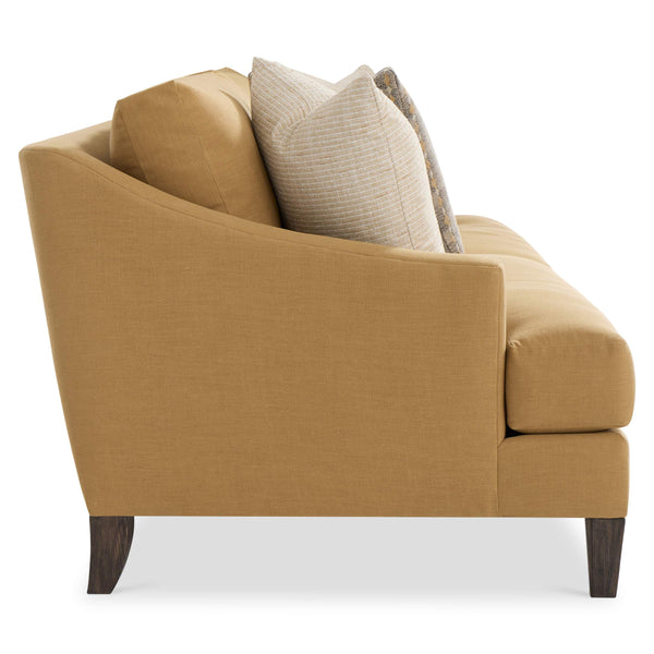 Bernhardt Marisol Contemporary Fabric Sofa with Track Arms and Tailored Lumbar Support