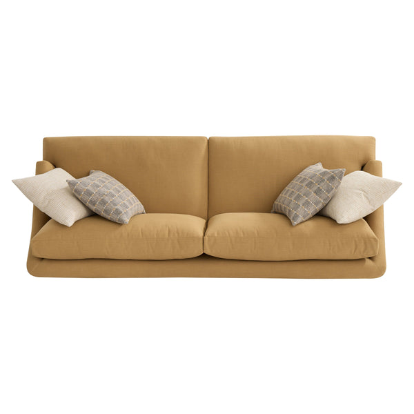 Bernhardt Marisol Contemporary Fabric Sofa with Track Arms and Tailored Lumbar Support