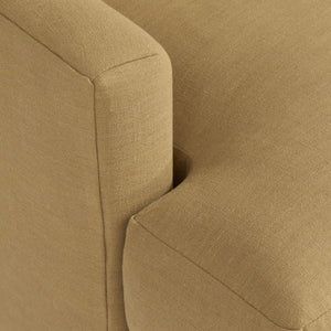 Bernhardt Marisol Contemporary Fabric Sofa with Track Arms and Tailored Lumbar Support