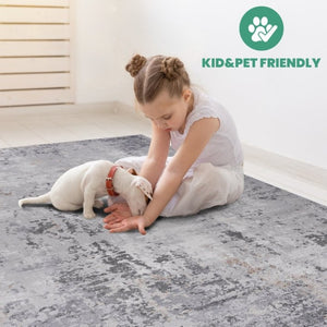 English Elm Marfi Abstract Area Rug Ivory Sand Woven Synthetic Pile for Living Dining Bedroom B189P183502