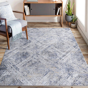 English Elm Marfi Oriental Woven Area Rug Stain Resistant Low Pile for Living or Dining Rooms B189P183581