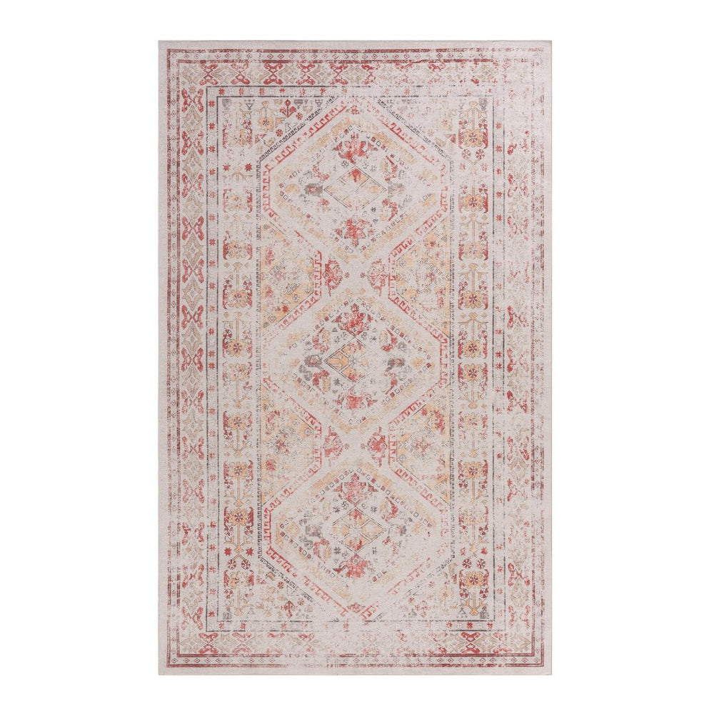 English Elm Maval Chenille Flatweave Washable Area Rug Bohemian Neutral for Living Dining Spaces B189P188992