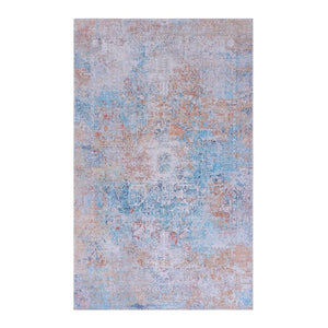 English Elm Maval Yellow Chenille Washable Area Rug with Non-Slip Backing for Living Spaces B189P189034