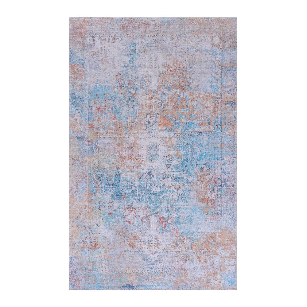 English Elm Maval Chenille Area Rug Machine Washable Low Pile Non-Slip Bohemian Living Room B189P189035