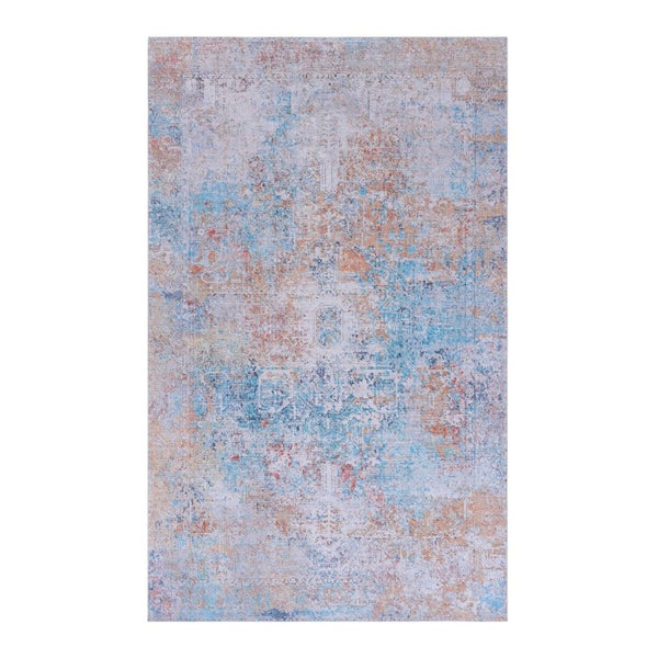 English Elm Maval Chenille Area Rug Machine Washable Low Pile Bohemian Design for Living Room Yellow B189P189037