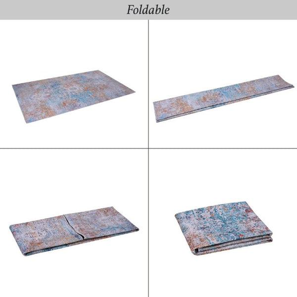 English Elm Maval Chenille Area Rug Machine Washable Low Pile Bohemian Design for Living Room Yellow B189P189037