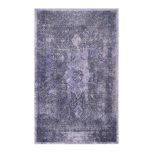 English Elm Maval Chenille Area Rug Machine Washable Low Pile Non-Slip Living Room Floor Anthracite B189P189044