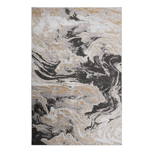 English Elm Payas Abstract Area Rug Power Loomed Polypropylene Low Pile Living Room Floor Accent Grey B189P493033