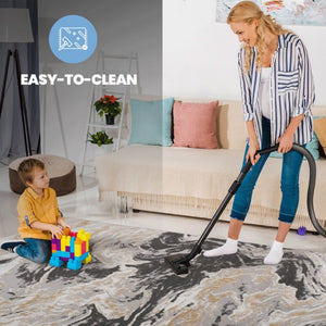 English Elm Payas Abstract Power Loomed Area Rug Polypropylene Blend for Modern Living Spaces Grey B189P493034