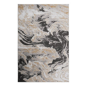 English Elm Payas Abstract Power Loomed Area Rug Polypropylene Blend for Modern Living Spaces Grey B189P493034