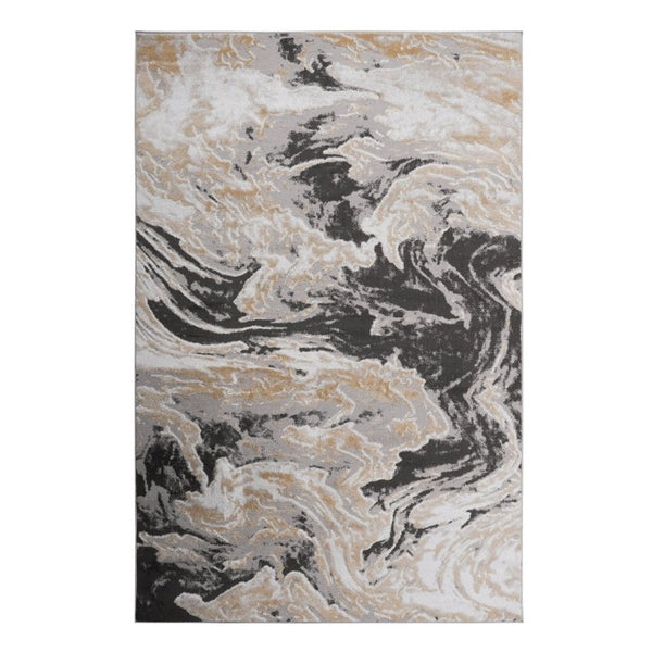 English Elm Payas Abstract Power Loomed Area Rug Polypropylene Blend for Modern Living Spaces Grey B189P493034