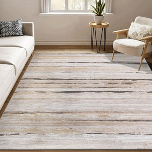 English Elm Payas Abstract Power Loomed Area Rug Polypropylene Blend for Modern Living Spaces Brown B189P493054