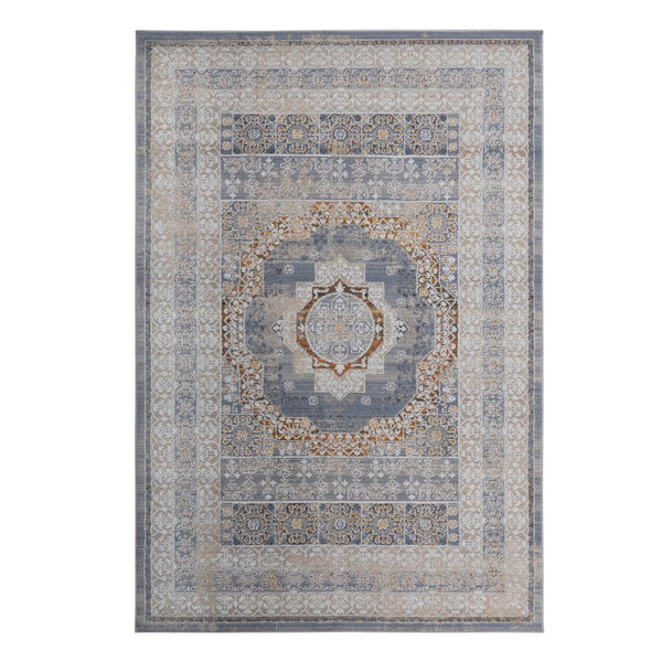 English Elm Payas Abstract Area Rug Power Loomed Polypropylene Low Pile Living Room Floor Accent Blue B189P493058