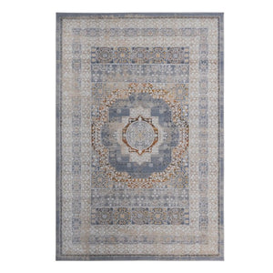 English Elm Payas Abstract Power Loomed Area Rug Polypropylene Blend for Modern Living Spaces Blue B189P493059