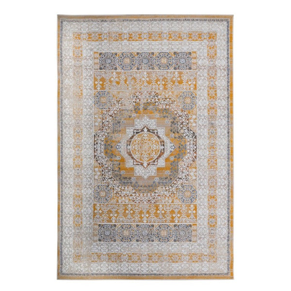 English Elm Payas Abstract Power Loomed Area Rug Polypropylene Blend for Modern Living Spaces Cream B189P493064