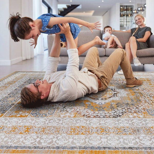 English Elm Payas Abstract Power Loomed Area Rug Polypropylene Blend for Modern Living Spaces Cream B189P493064