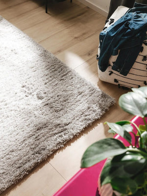 English Elm Merino High-Pile Shag Area Rug Soft Plush Synthetic Fibers for Living Rooms and Bedrooms Gray B189P556227
