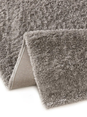 English Elm Merino High-Pile Shag Area Rug Soft Plush Synthetic Fibers for Living Rooms and Bedrooms Gray B189P556227