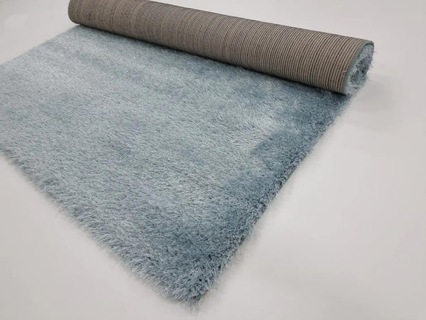 English Elm Merino High-Pile Shag Area Rug Soft Plush Synthetic Fibers for Living Rooms and Bedrooms Blue B189P556228