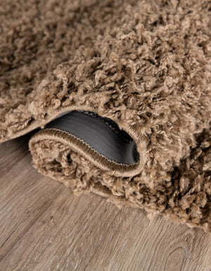 English Elm Merino High-Pile Shag Area Rug Soft Plush Synthetic Fibers for Living Rooms and Bedrooms Coffee B189P556230