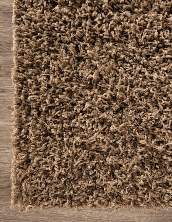 English Elm Merino High-Pile Shag Area Rug Soft Plush Synthetic Fibers for Living Rooms and Bedrooms Coffee B189P556230