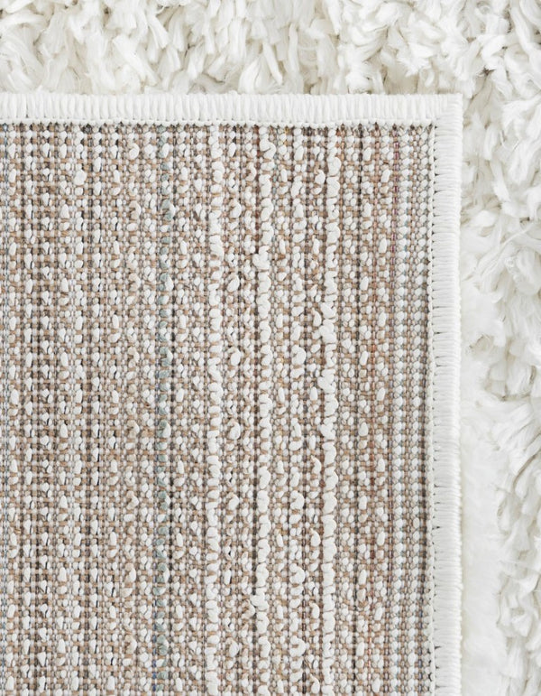 English Elm Merino High-Pile Shag Area Rug Soft Plush Synthetic Fibers for Living Rooms and Bedrooms White B189P556232