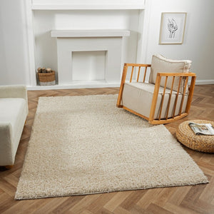 English Elm Merino High-Pile Shag Area Rug Soft Plush Synthetic Fibers for Living Rooms and Bedrooms Beige B189P556234