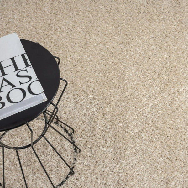 English Elm Merino High-Pile Shag Area Rug Soft Plush Synthetic Fibers for Living Rooms and Bedrooms Beige B189P556234
