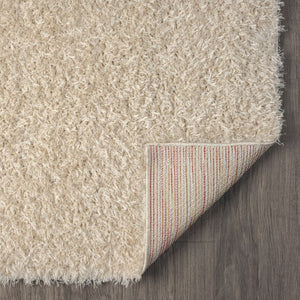 English Elm Merino High-Pile Shag Area Rug Soft Plush Synthetic Fibers for Living Rooms and Bedrooms Beige B189P556234