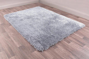 English Elm Zanca High Pile Shag Area Rug Plush Synthetic Fibers for Living Rooms and Bedrooms Gray B189P556235