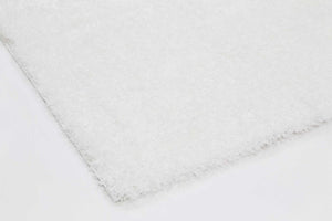 English Elm Zanca High Pile Shag Area Rug Plush Synthetic Fibers for Living Rooms and Bedrooms White B189P556237