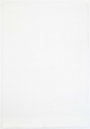 English Elm Zanca High Pile Shag Area Rug Plush Synthetic Fibers for Living Rooms and Bedrooms White B189P556237