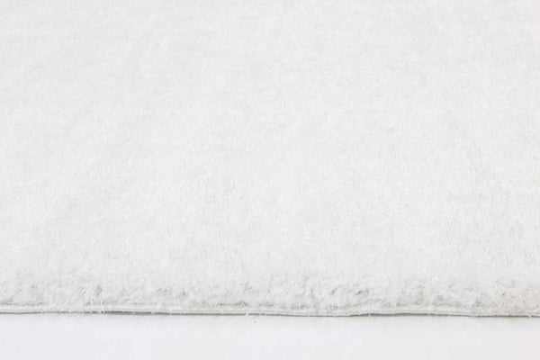 English Elm Zanca High Pile Shag Area Rug Plush Synthetic Fibers for Living Rooms and Bedrooms White B189P556237