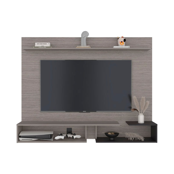 English Elm Desa Modern Media Console with Five Open Shelves Engineered Wood Entertainment Stand B200P524540