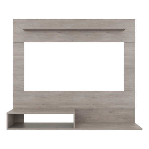 English Elm Being Floating Wall Mounted Media Console with Open Shelf and Enclosed Storage for Living Rooms B200P543530